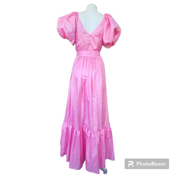 LOVESHACKFANCY Ida Dress Fuchsia Size 0 - Picture 3 of 3